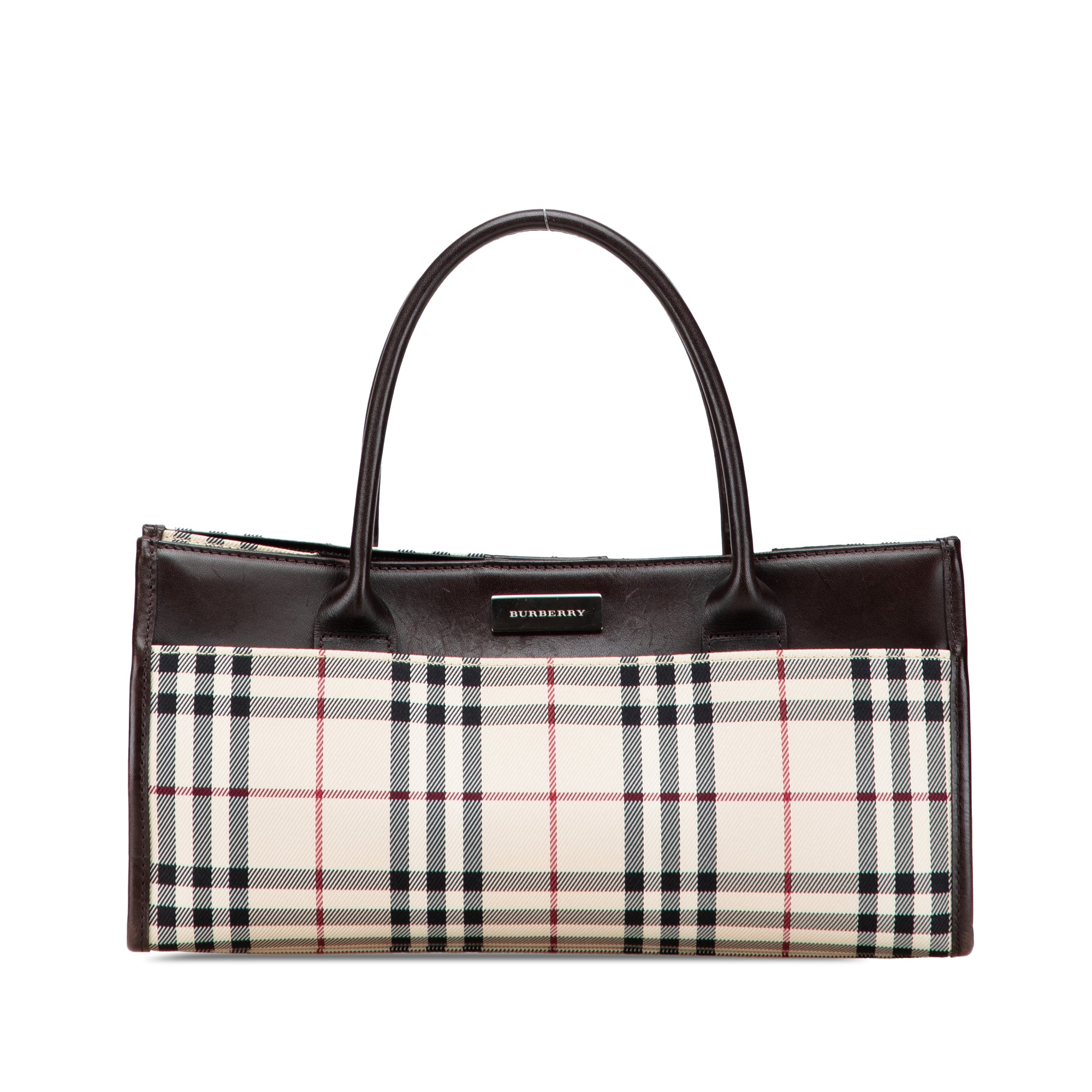 House Check Canvas Handbag