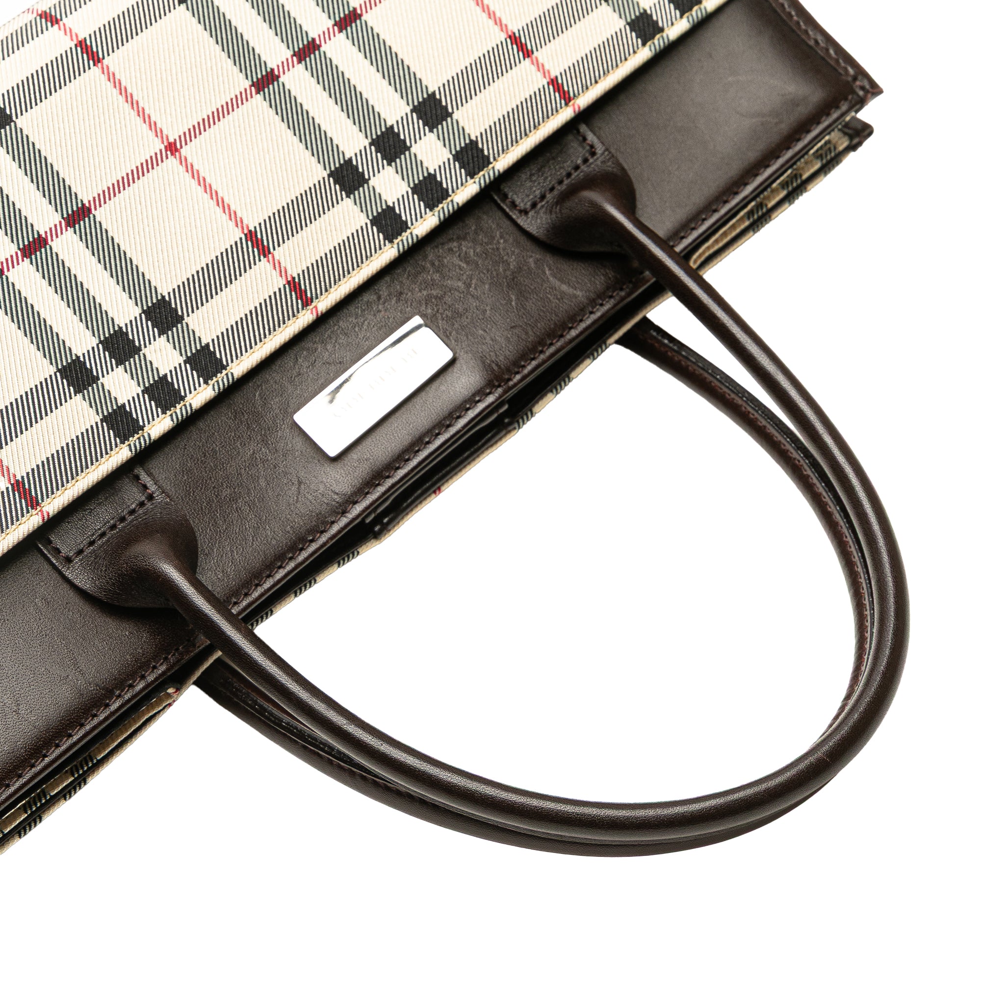 House Check Canvas Handbag