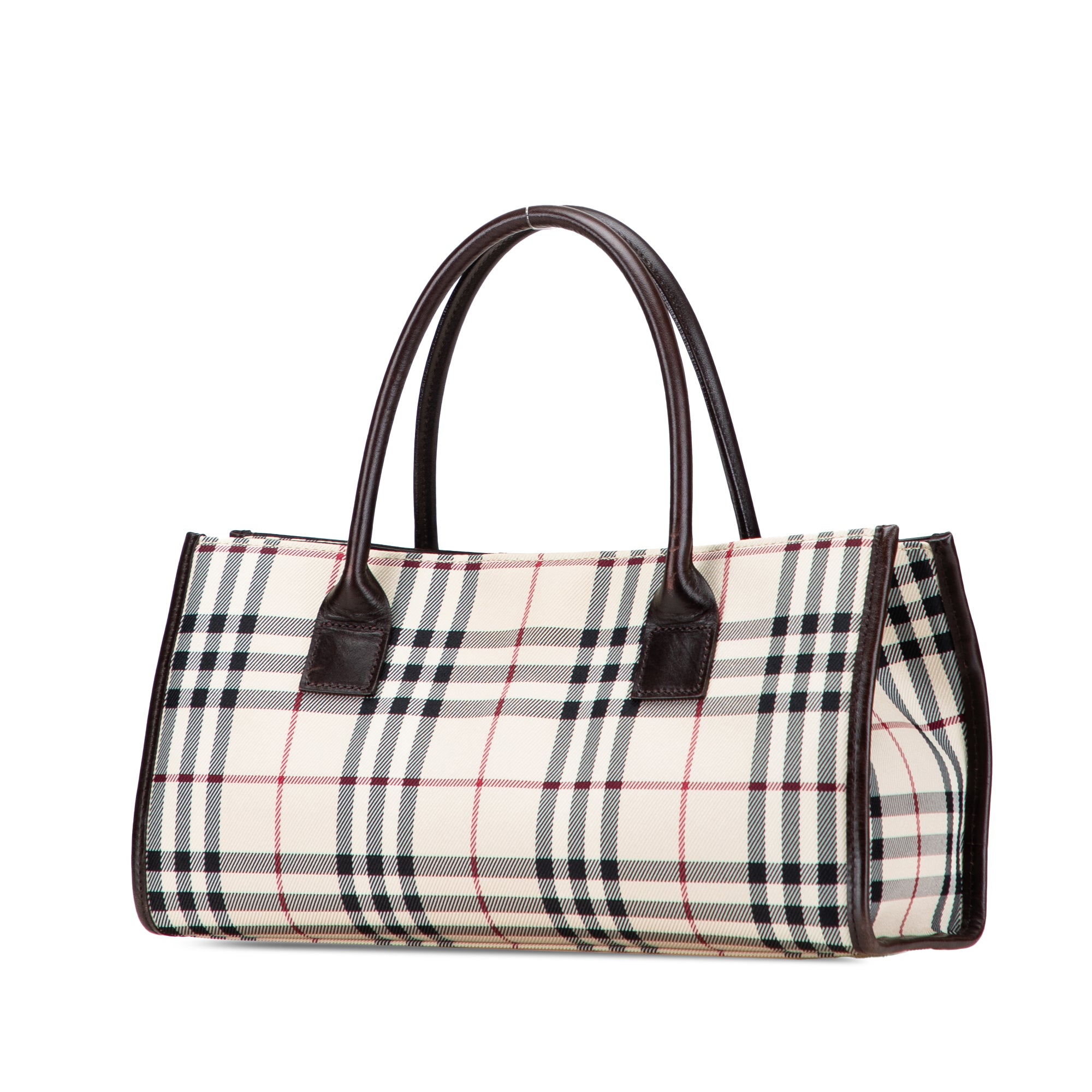 House Check Canvas Handbag