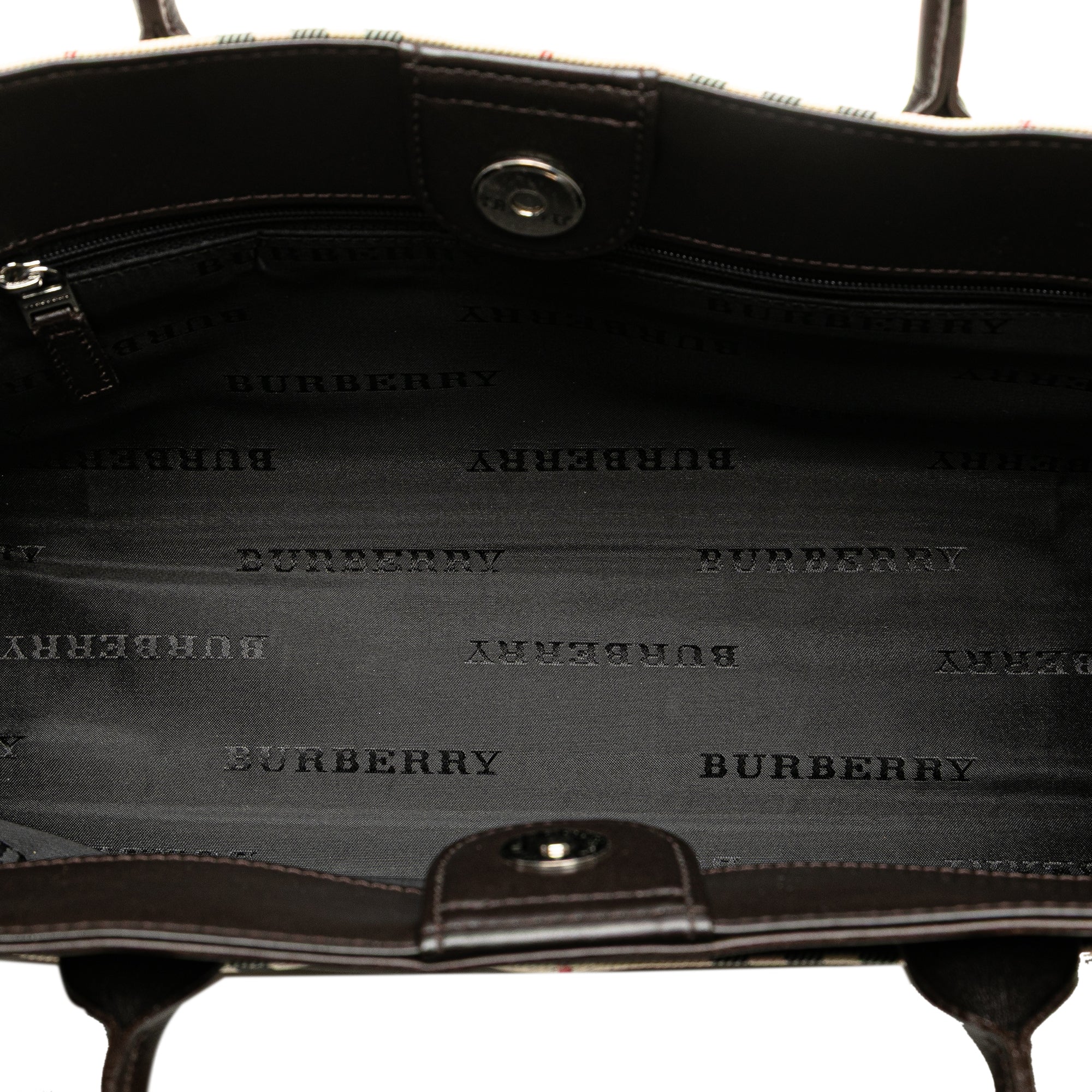 House Check Canvas Handbag