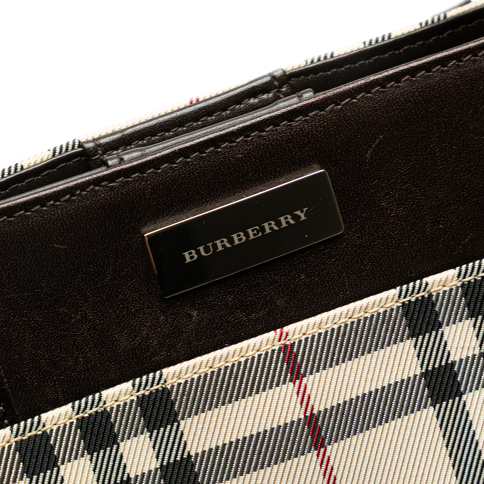 House Check Canvas Handbag