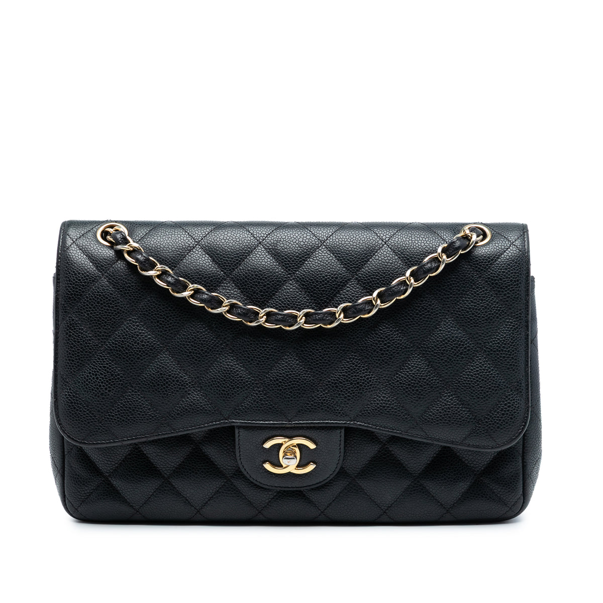 Jumbo Classic Caviar Double Flap