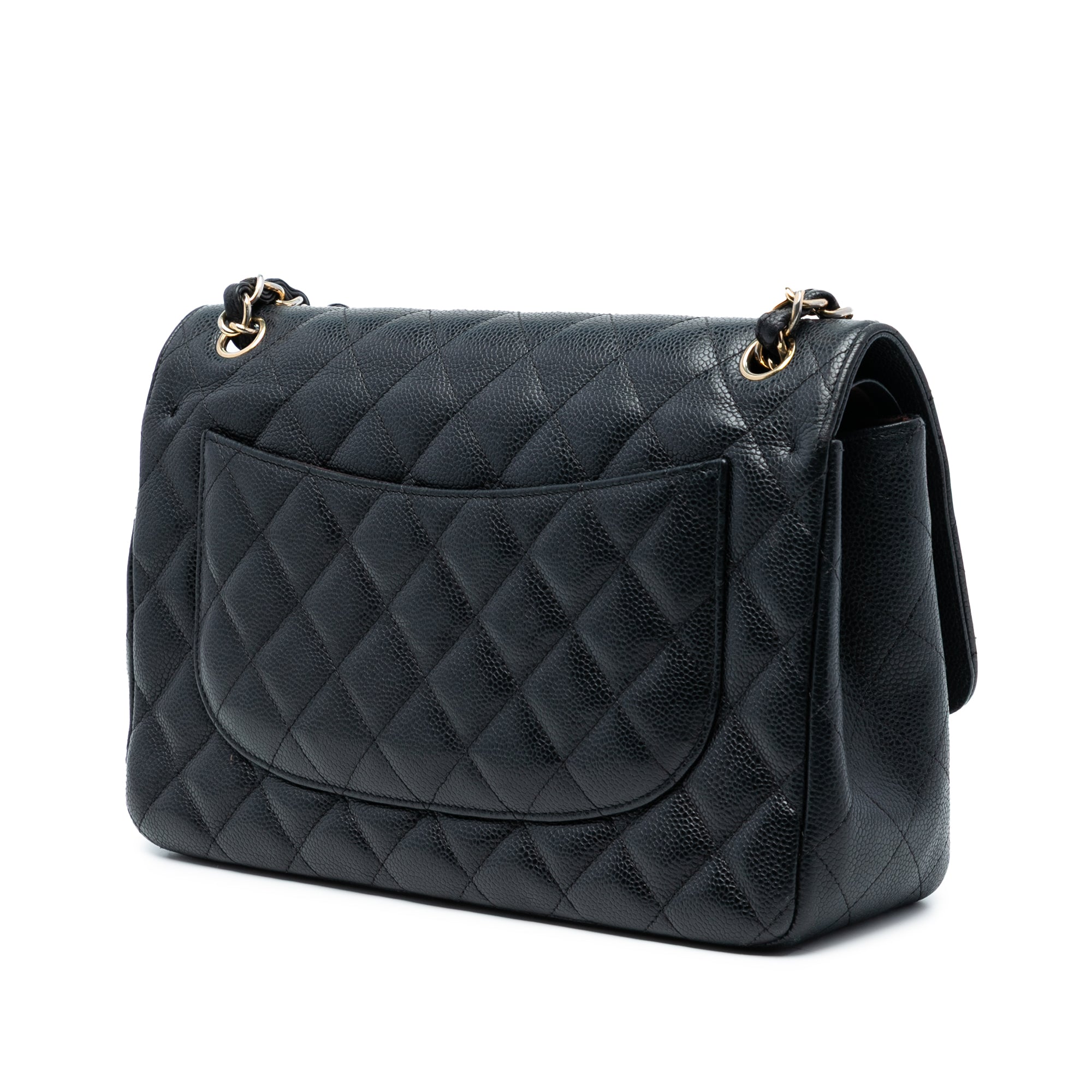 Jumbo Classic Caviar Double Flap