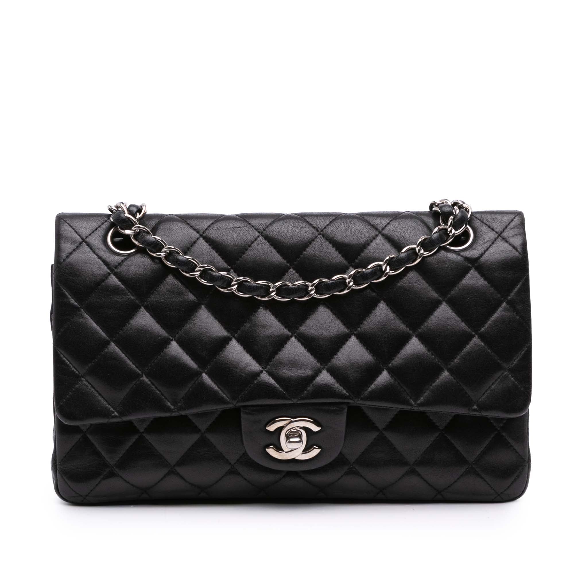 Medium Classic Lambskin Double Flap