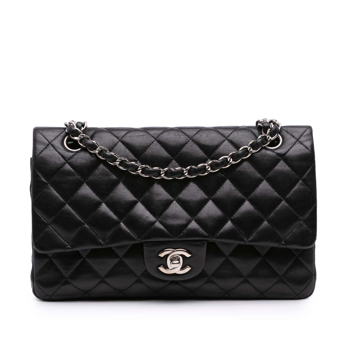 Medium Classic Lambskin Double Flap