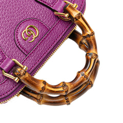 Mini Dollar Calfskin Bamboo Diana Dome Satchel