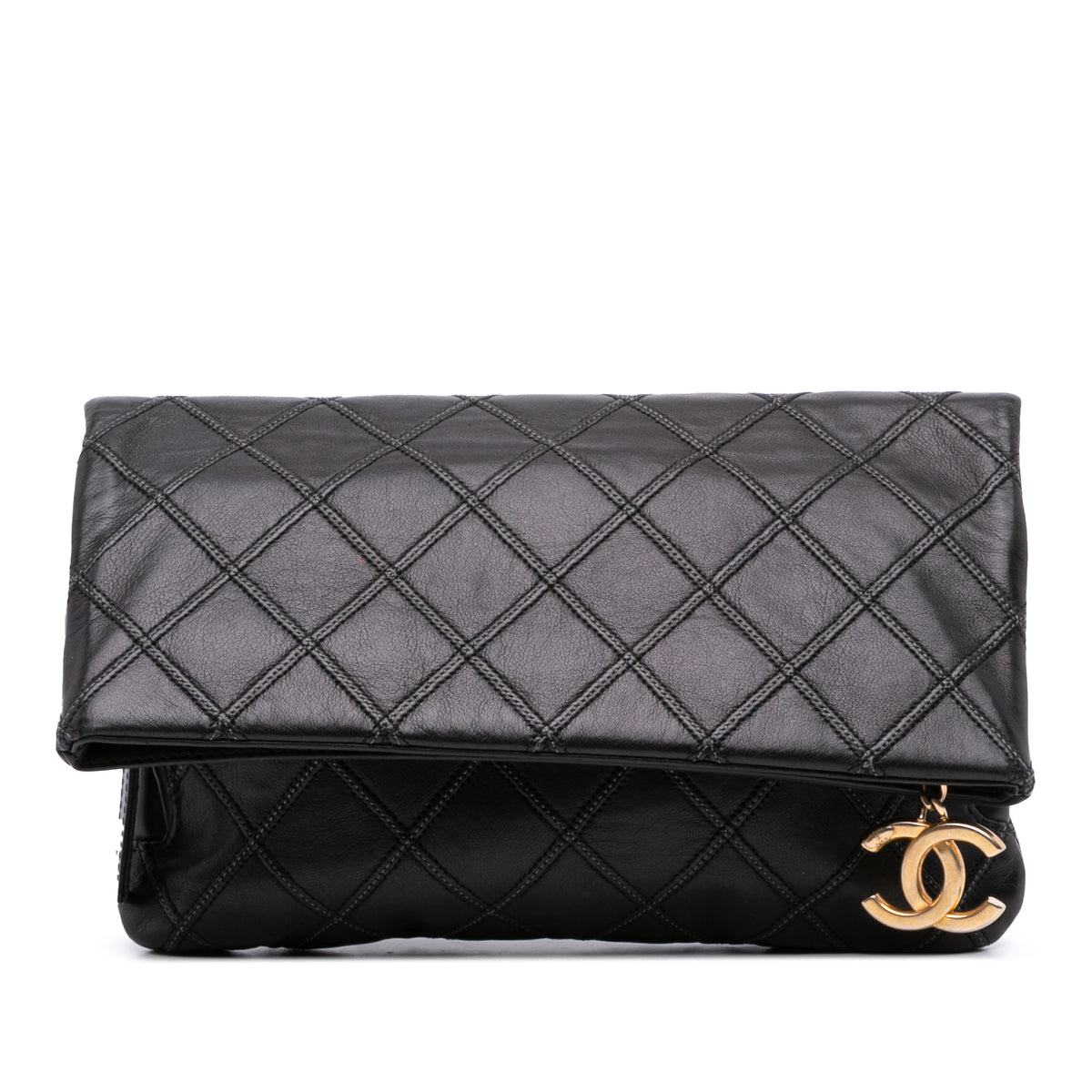 Quilted Lambskin Leather Clutch
