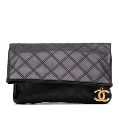 Quilted Lambskin Leather Clutch