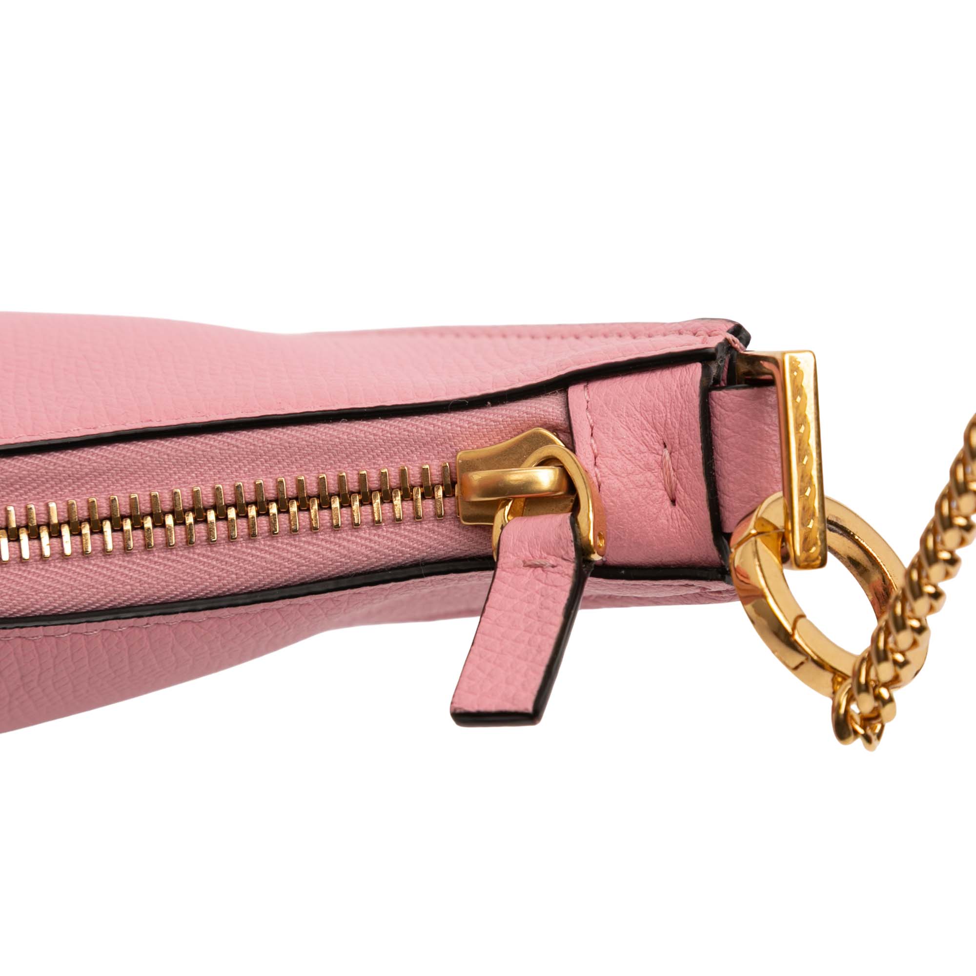 Mini Grainy Calfskin VLogo Hobo