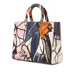 Large Canvas Floral Graffiti Lady Dior