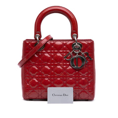 Medium Patent Cannage Lady Dior