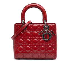 Medium Patent Cannage Lady Dior