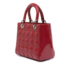 Medium Patent Cannage Lady Dior
