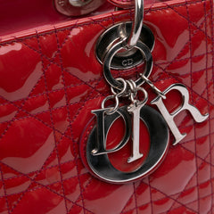 Medium Patent Cannage Lady Dior