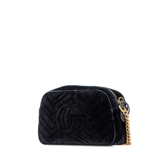 Small GG Marmont Matelasse Velvet Crossbody