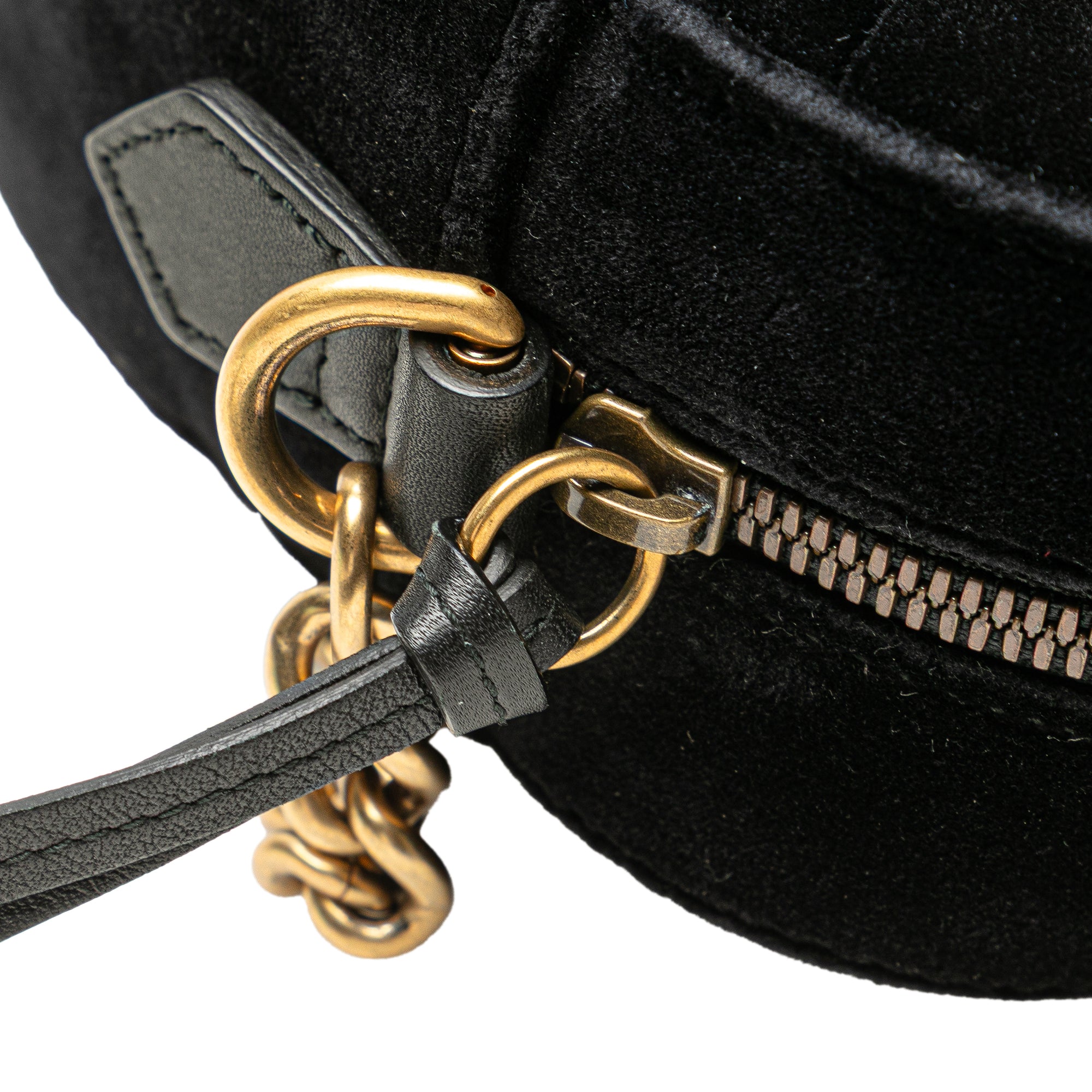 Small GG Marmont Matelasse Velvet Crossbody