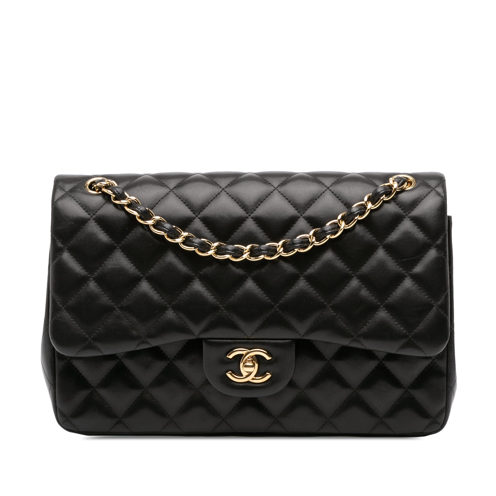 Jumbo Classic Lambskin Double Flap