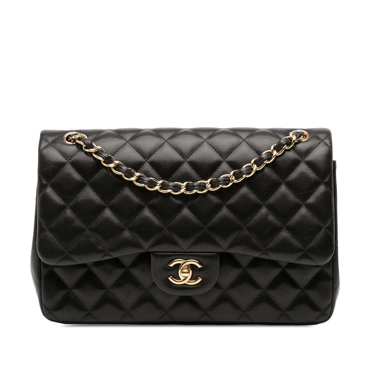 Jumbo Classic Lambskin Double Flap