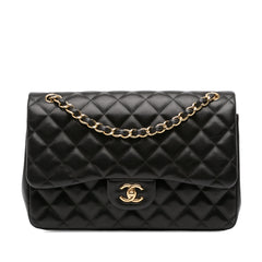 Jumbo Classic Lambskin Double Flap