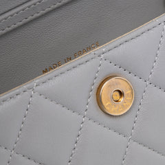 Mini Lambskin Pearl Crush Clutch On Chain