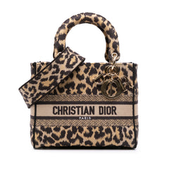 Mizza Medium Leopard Embroidered Canvas Lady D Lite
