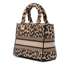 Mizza Medium Leopard Embroidered Canvas Lady D Lite