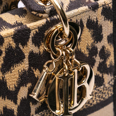 Mizza Medium Leopard Embroidered Canvas Lady D Lite