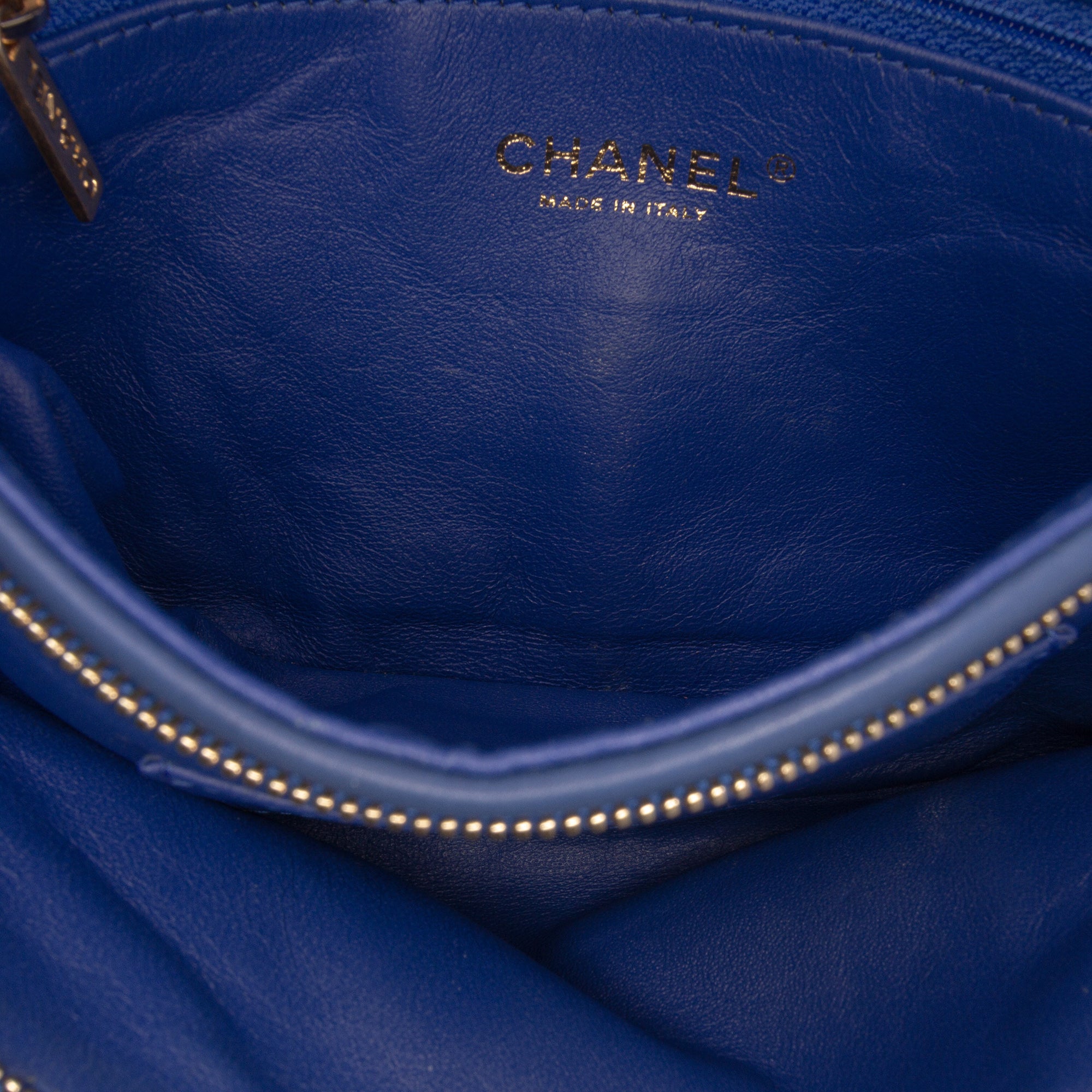 CC Quilted Lambskin Foldover Clutch