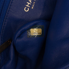CC Quilted Lambskin Foldover Clutch