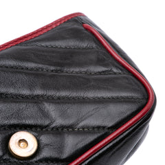 Super Mini GG Marmont Matelasse Leather Torchon Flap Crossbody
