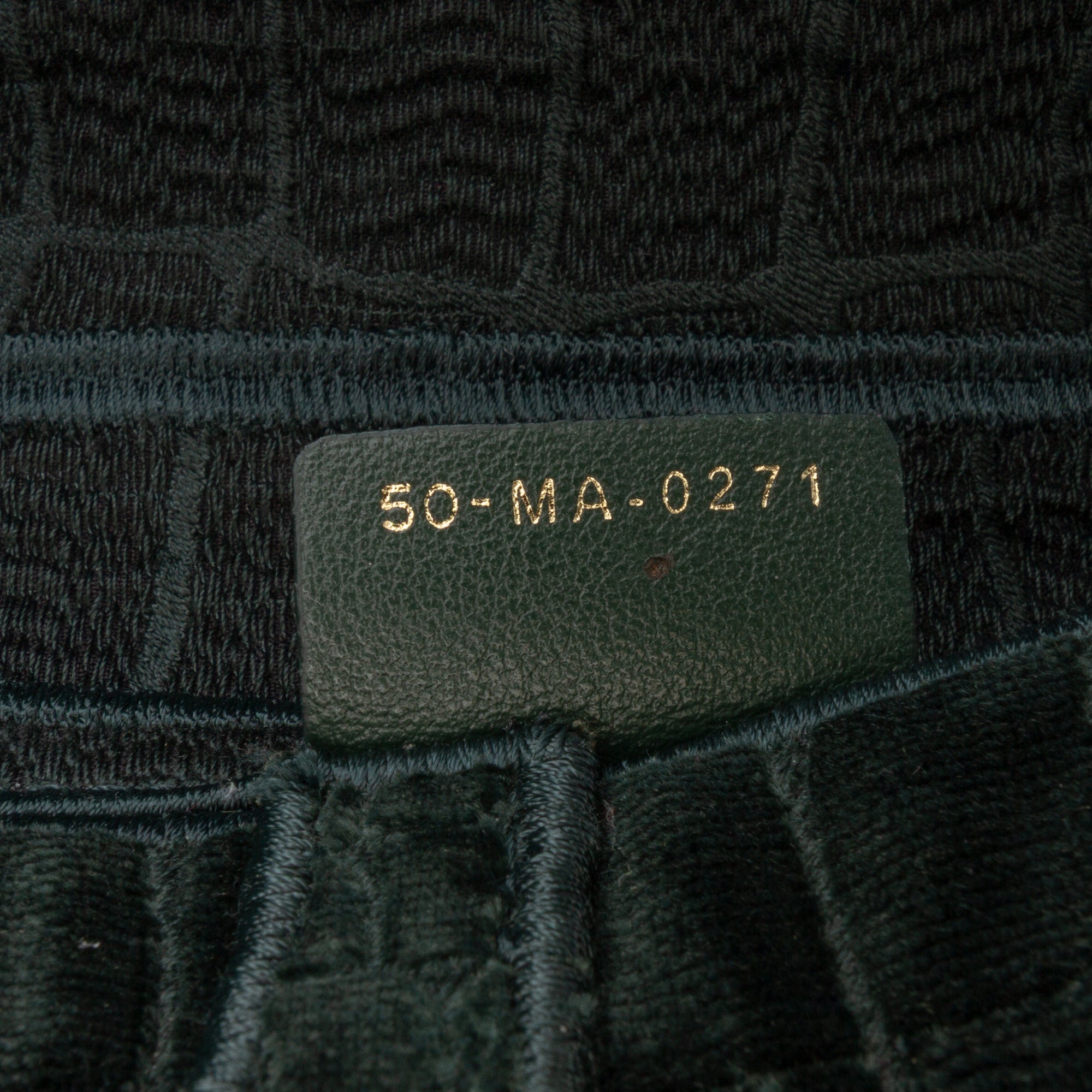 Velvet Embroidered Crocodile Effect Saddle Bag