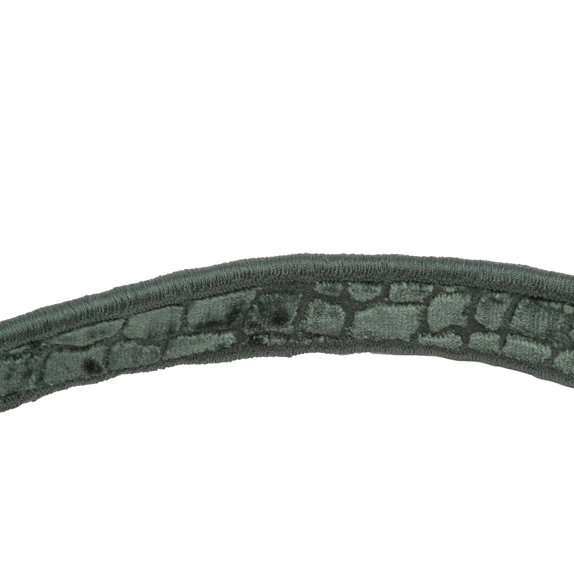 Velvet Embroidered Crocodile Effect Saddle Bag