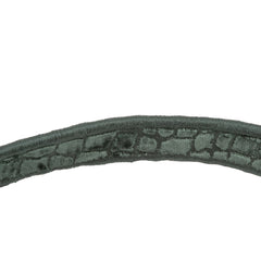 Velvet Embroidered Crocodile Effect Saddle Bag