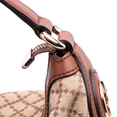 Diamante Canvas Village Double G Shoulder Bag