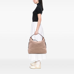 Diamante Canvas Village Double G Shoulder Bag