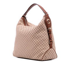 Diamante Canvas Village Double G Shoulder Bag