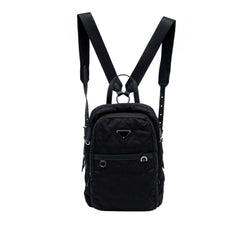Saffiano Trimmed Impuntu Tessuto Backpack