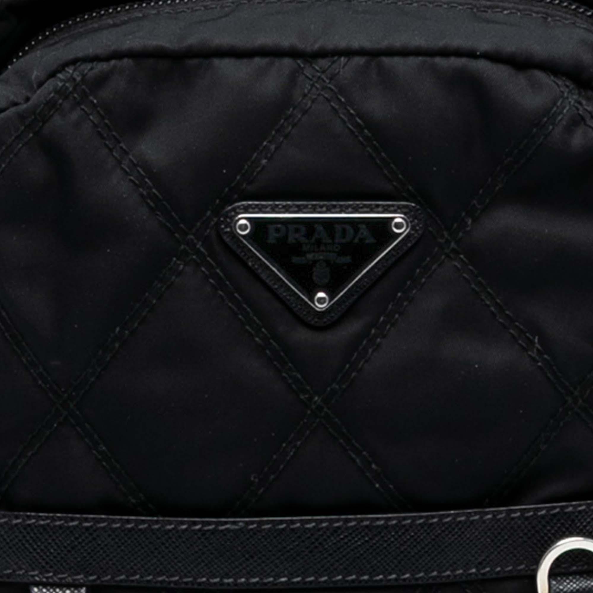 Saffiano Trimmed Impuntu Tessuto Backpack