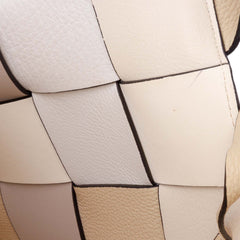 Small Woven Leather Surplus Basket Bag