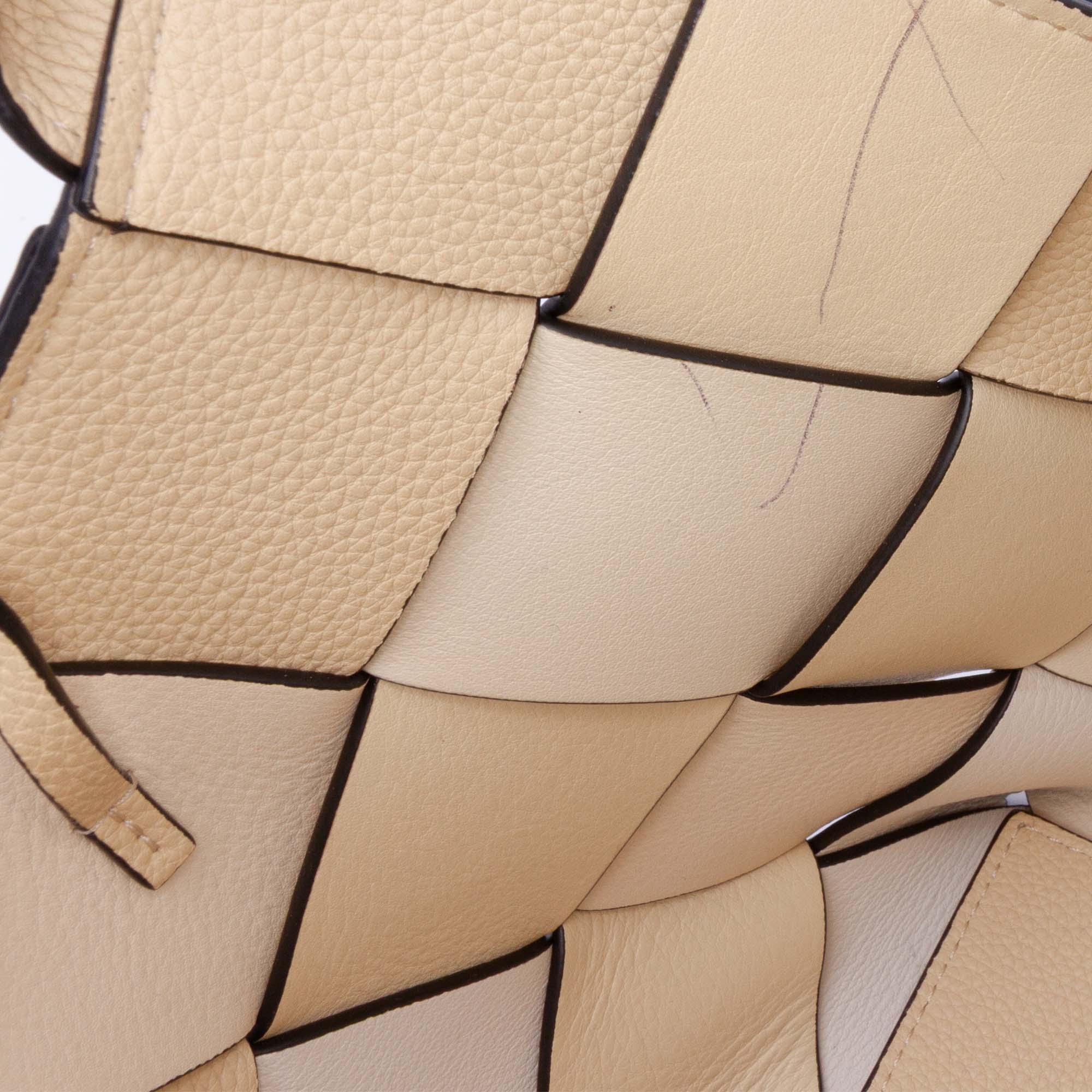 Small Woven Leather Surplus Basket Bag