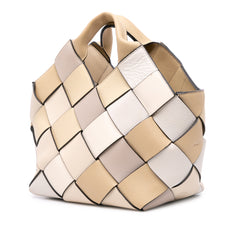Small Woven Leather Surplus Basket Bag