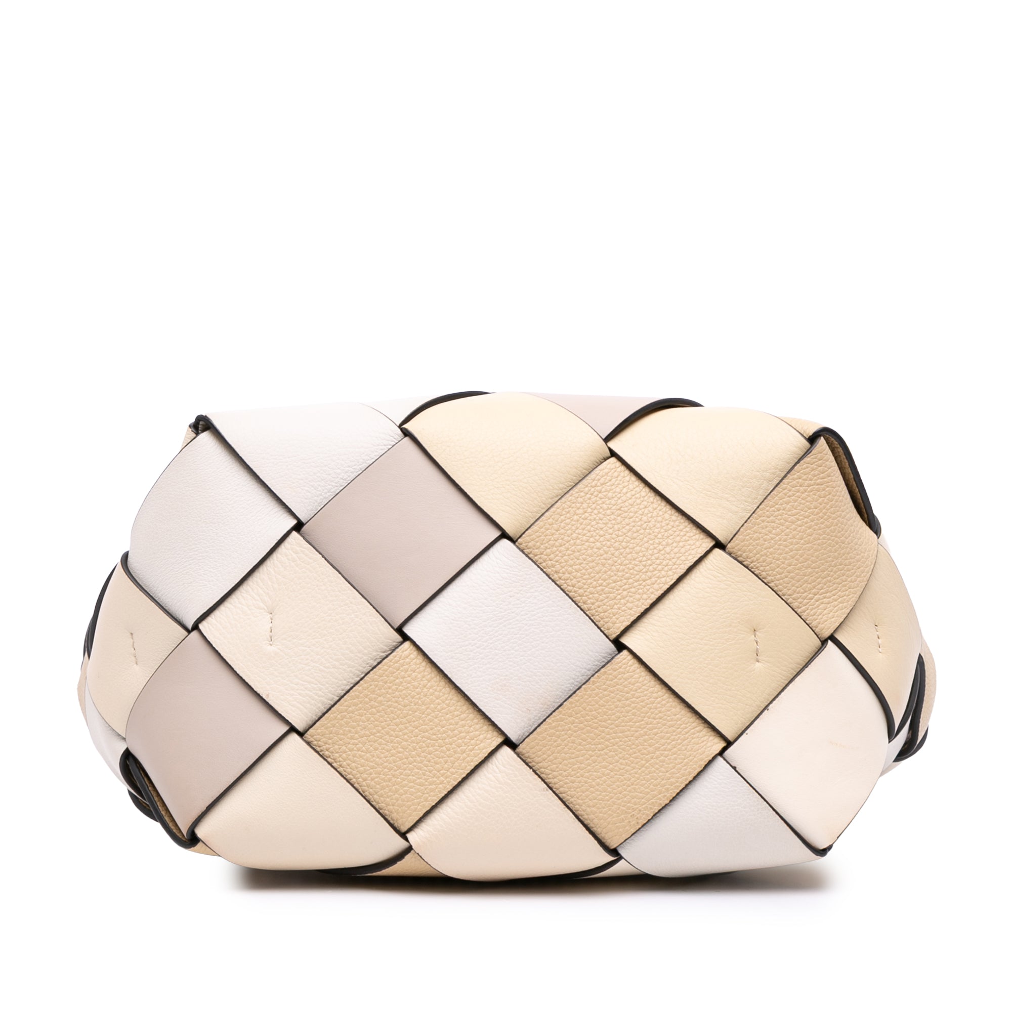 Small Woven Leather Surplus Basket Bag