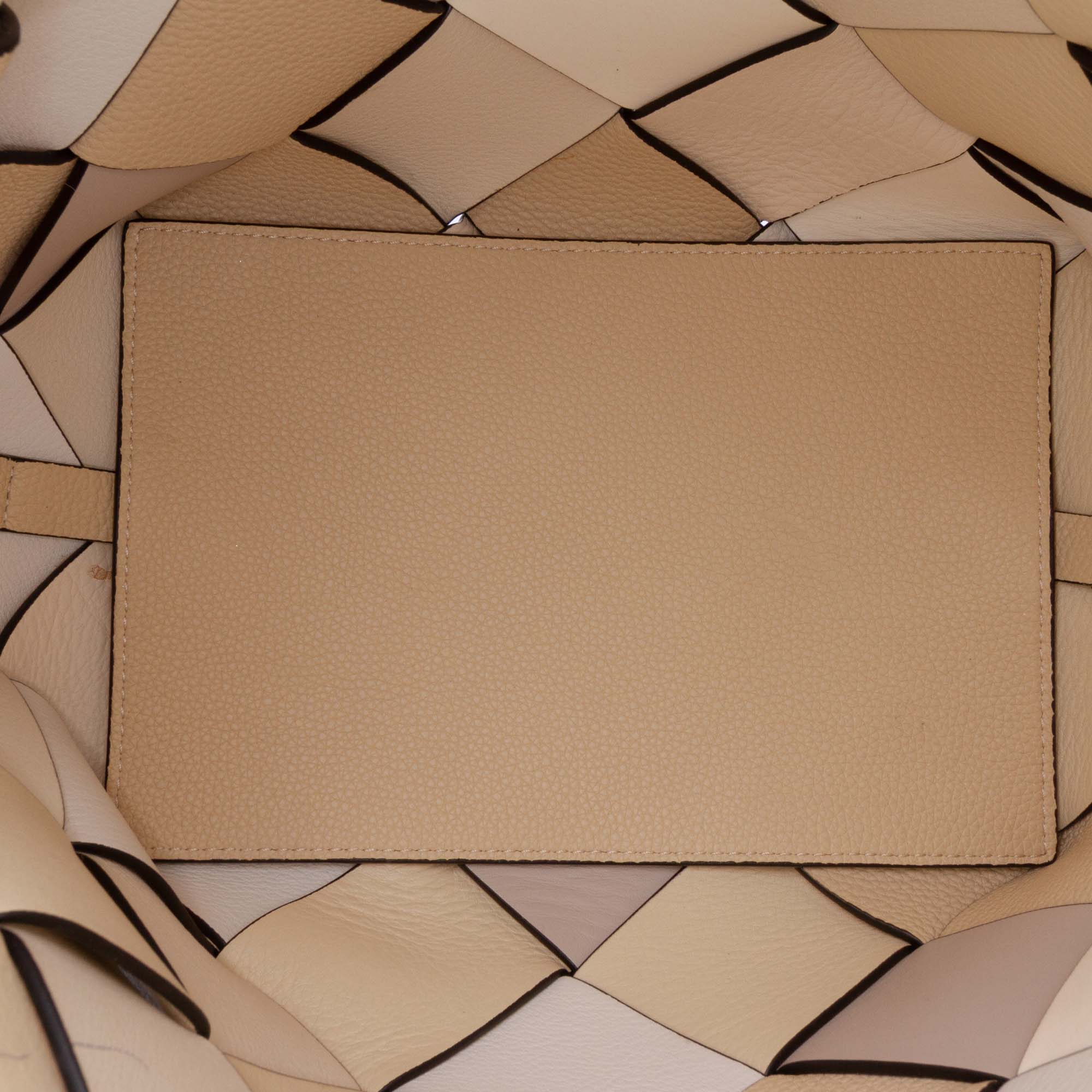 Small Woven Leather Surplus Basket Bag