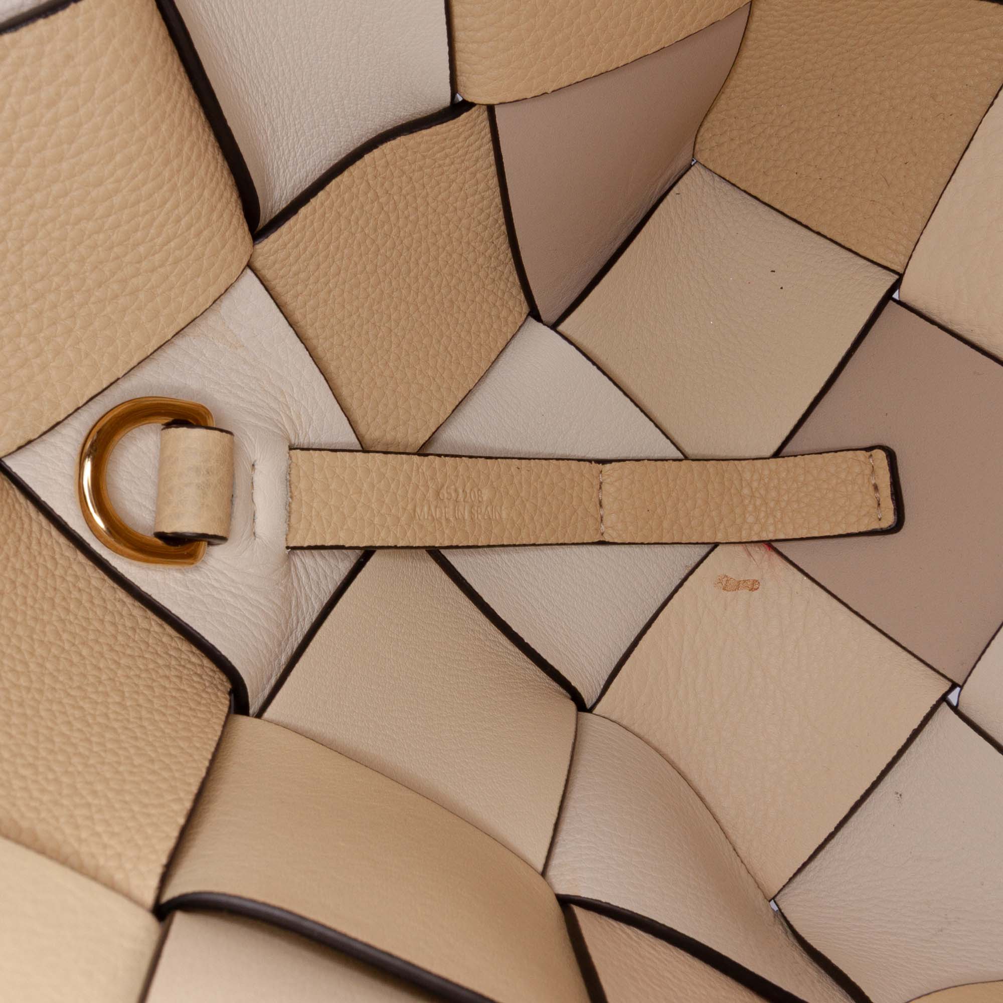 Small Woven Leather Surplus Basket Bag