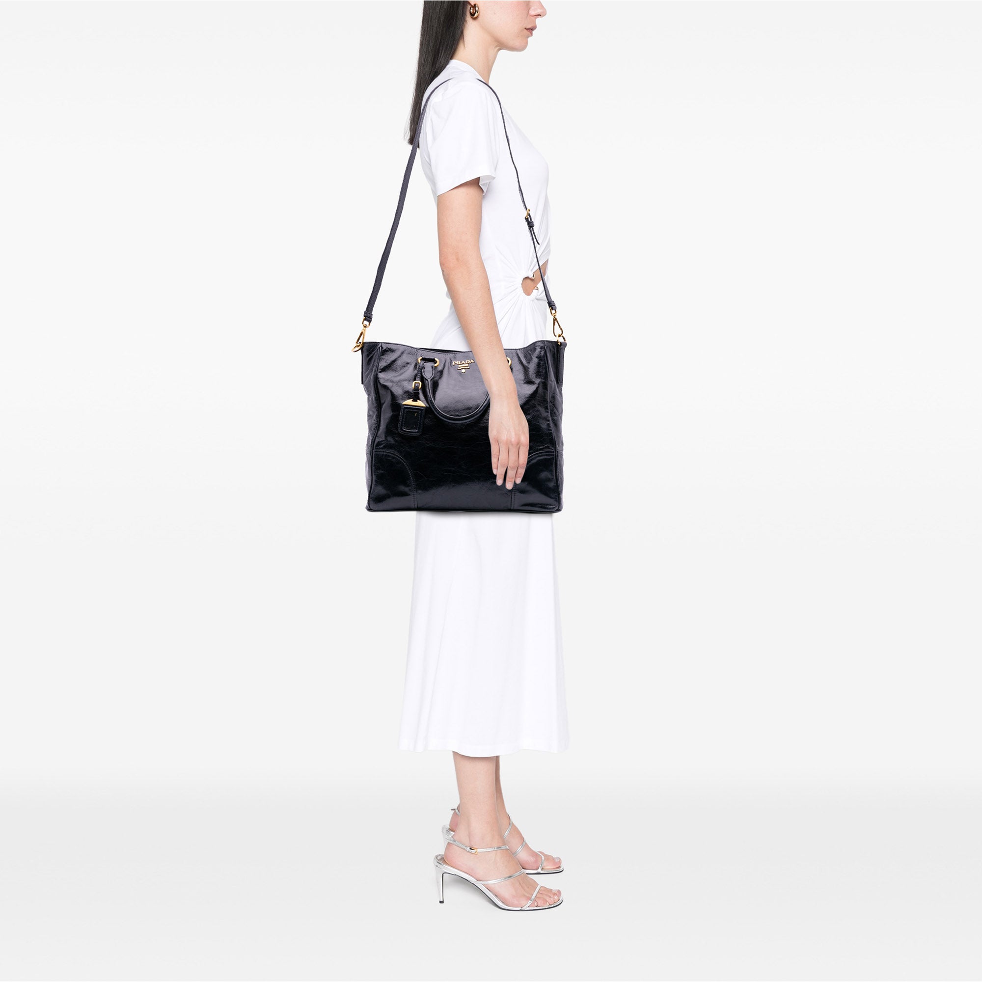 Vitello Shine Open Convertible Tote