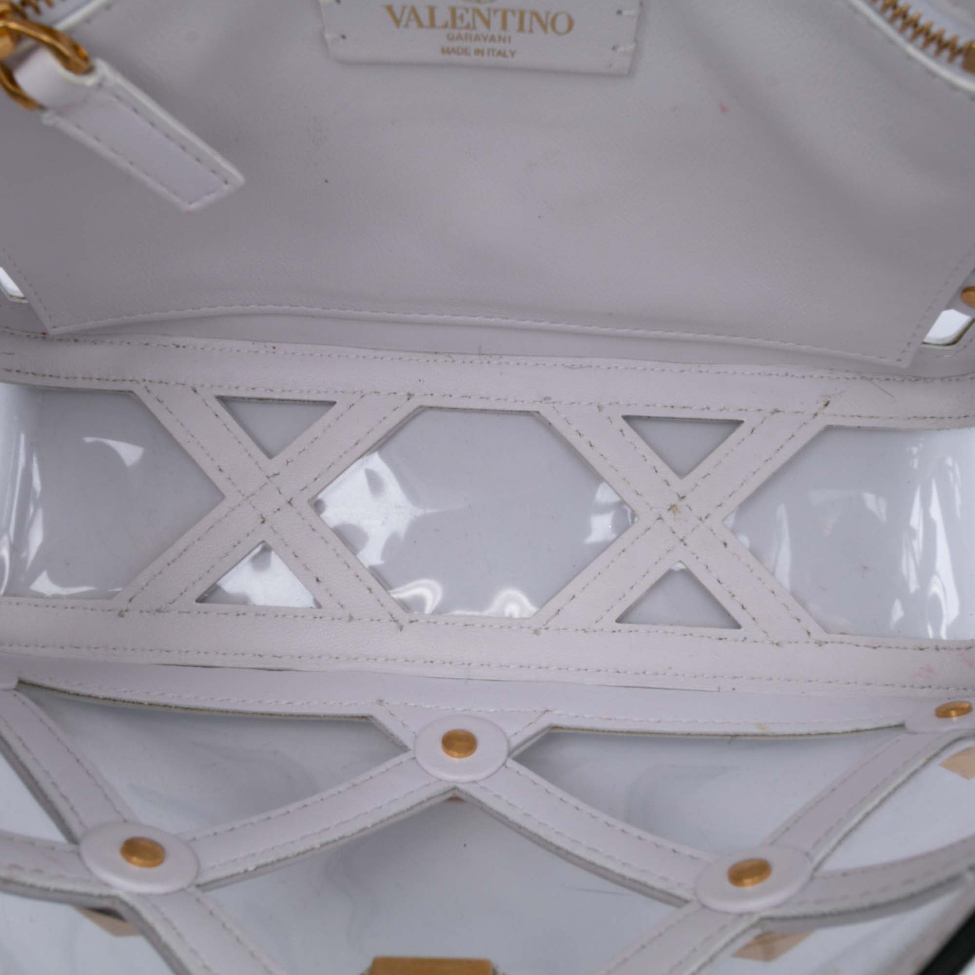 Medium PVC Roman Stud Satchel