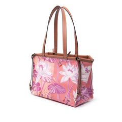 Paulas Ibiza Small Canvas Waterlily Print Cushion Tote