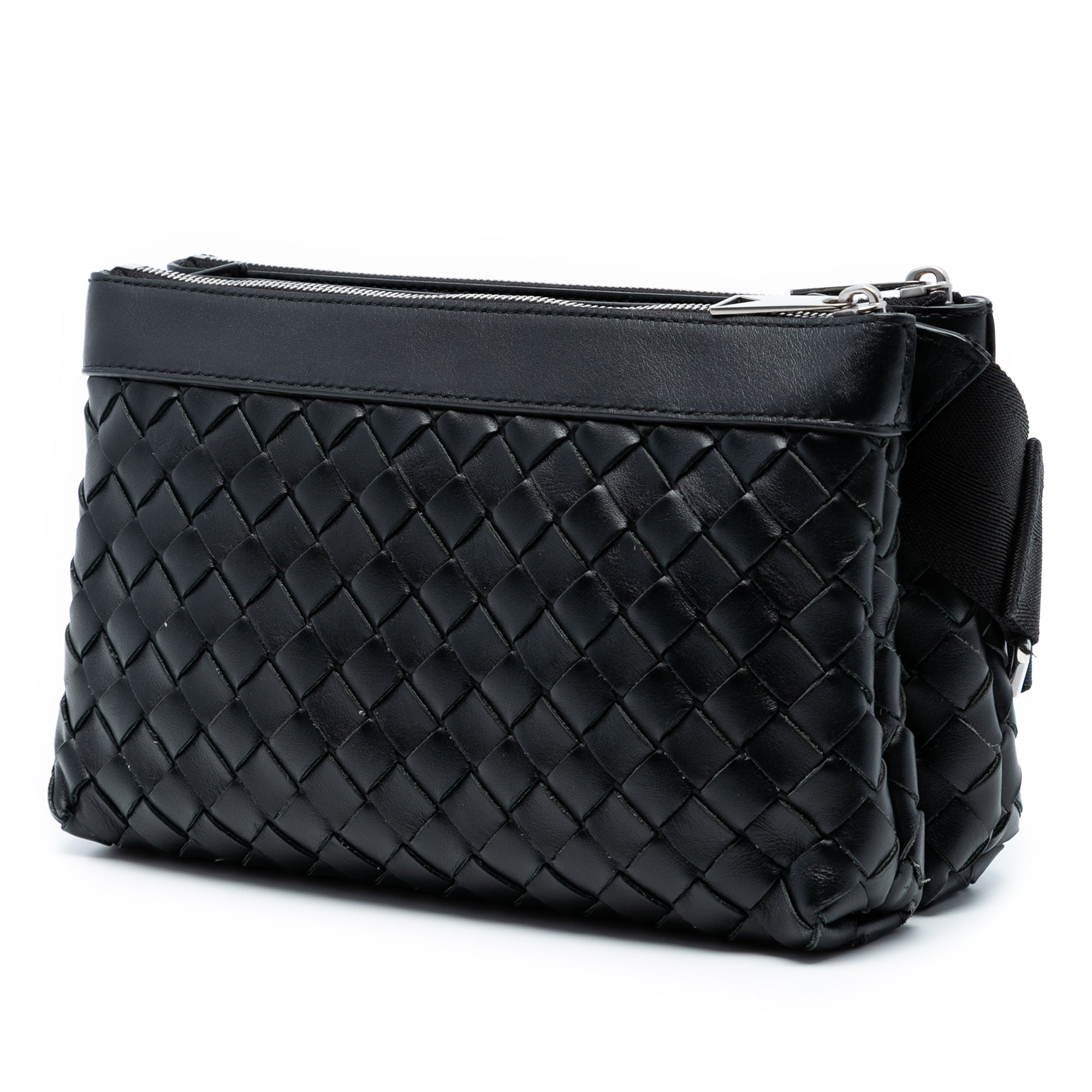 Leather Intrecciato Duo Crossbody
