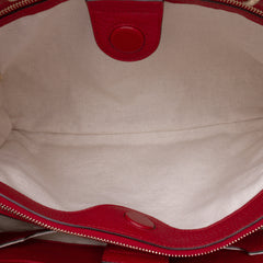 Medium Calfskin Bamboo Shopper Satchel