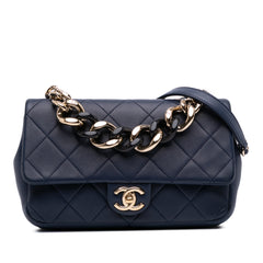 Small Lambskin Elegant Chain Single Flap